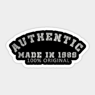 Born In 1989 Authentic 100_ Original Cool Sticker